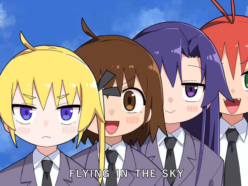 sonya, oribe yasuna, goshiki agiri, and unused character (gundam and 2 more) drawn by yachima_tana