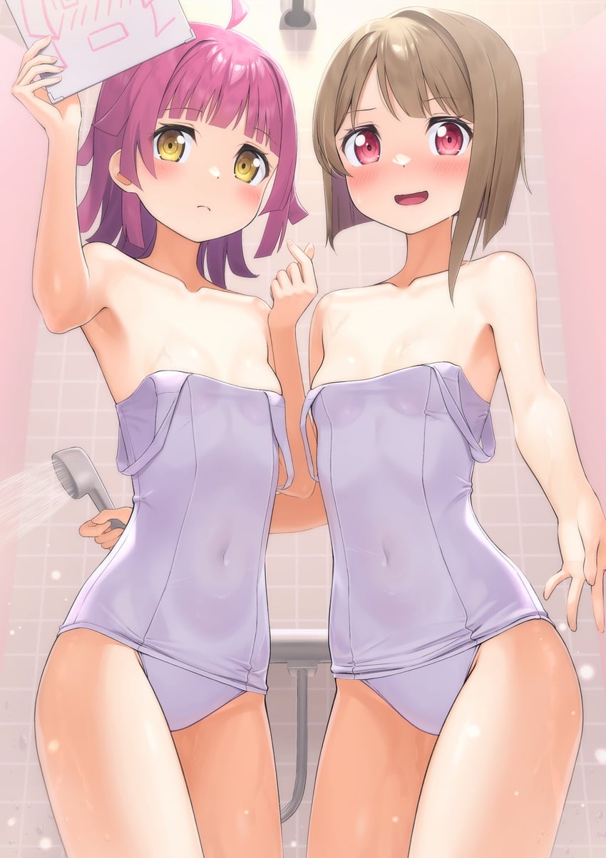 tennoji rina and nakasu kasumi (love live! and 1 more) drawn by apollo_(hu_maple)