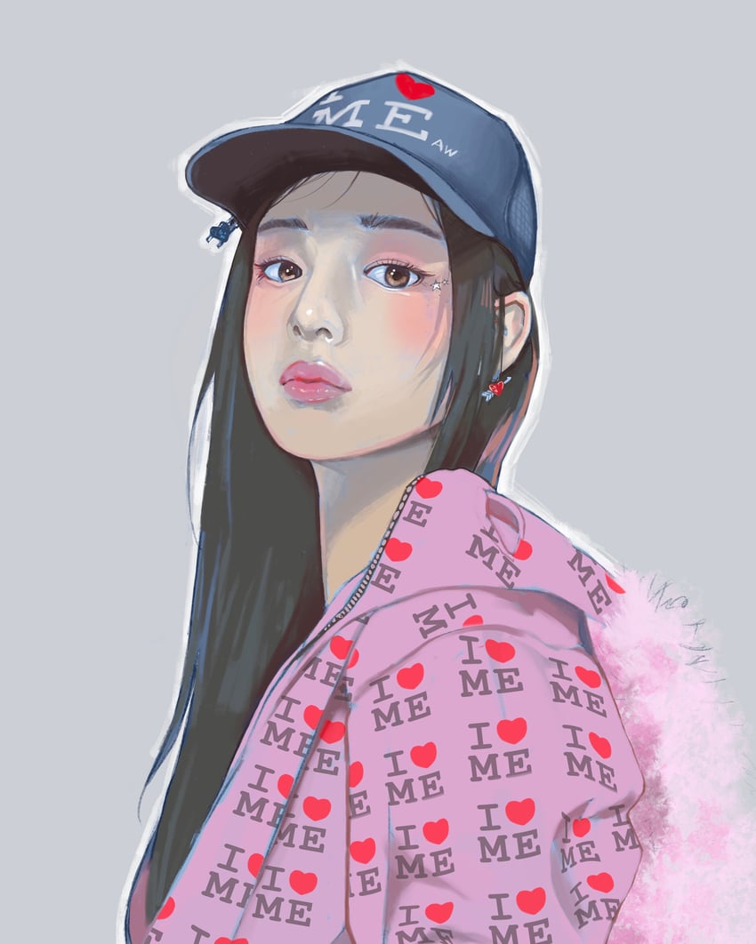 minji (real life and 1 more) drawn by melvin_lam