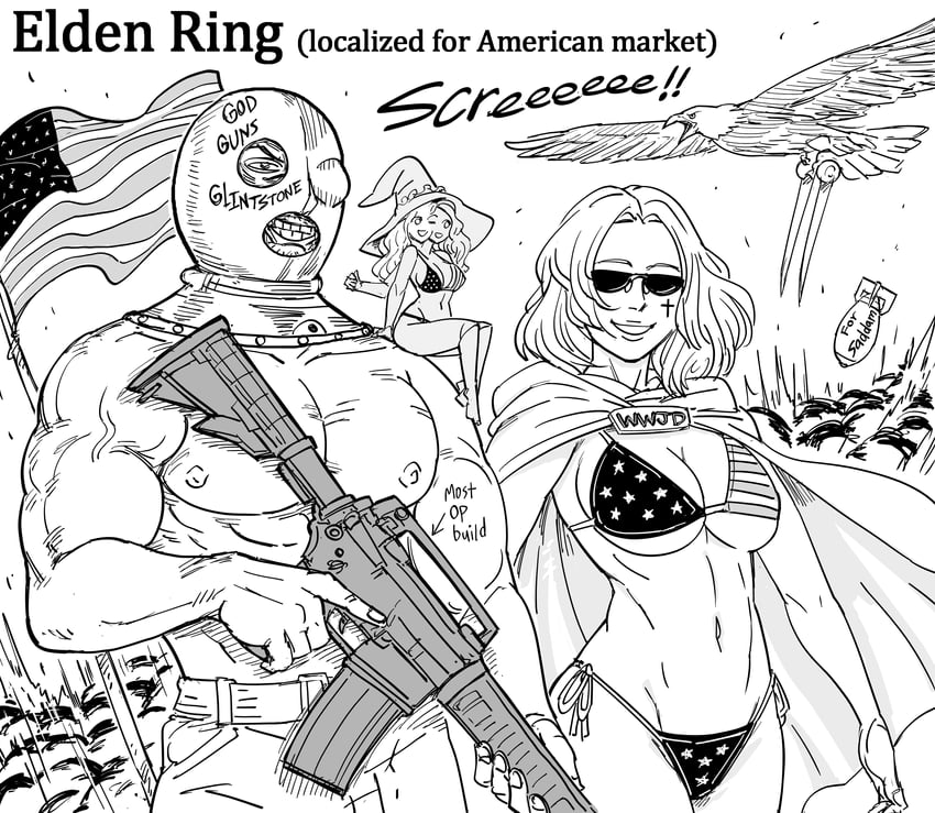ranni the witch, tarnished, melina, prisoner, and miniature ranni (elden ring) drawn by bb_(baalbuddy)