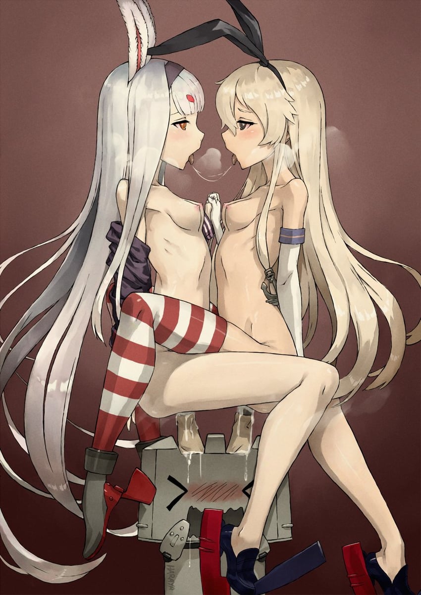 rensouhou-chan and shimakaze (kantai collection and 1 more) drawn by haraya_manawari
