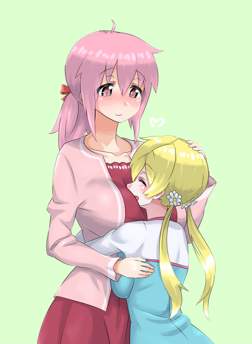 kaname madoka and tomoe mami (mahou shoujo madoka magica) drawn by mizuumi_(bb)