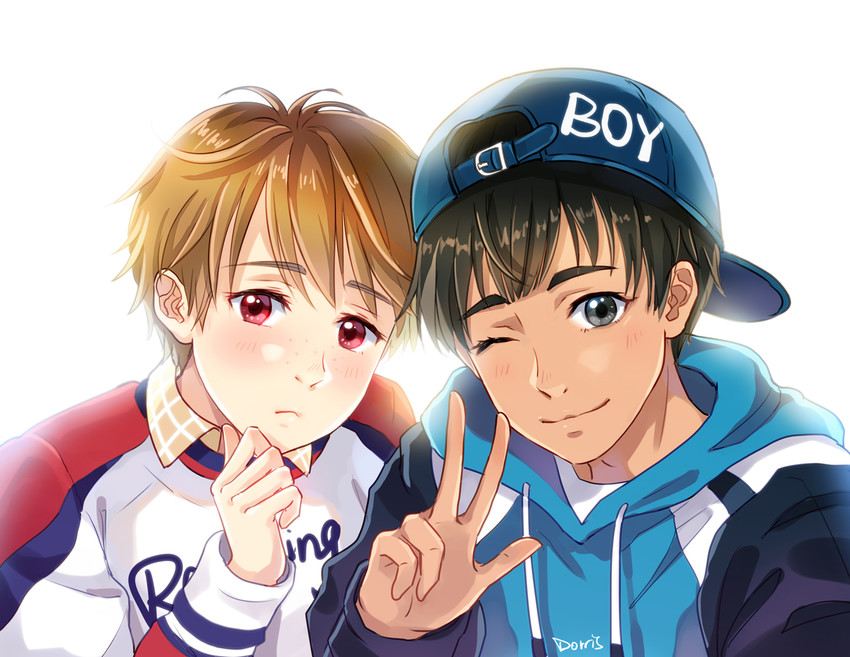 phichit chulanont and ji guang-hong (yuri!!! on ice) drawn by dorris