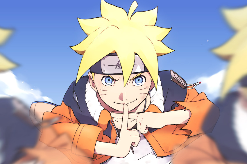 uzumaki boruto (naruto and 1 more) drawn by soyaka