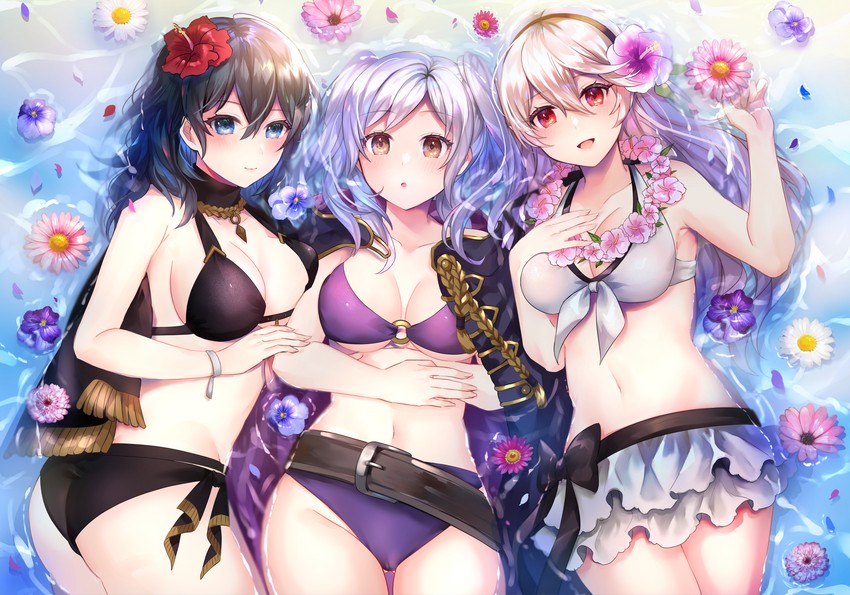 female byleth, female corrin, and female robin (fire emblem and 4 more) drawn by asada_sadao