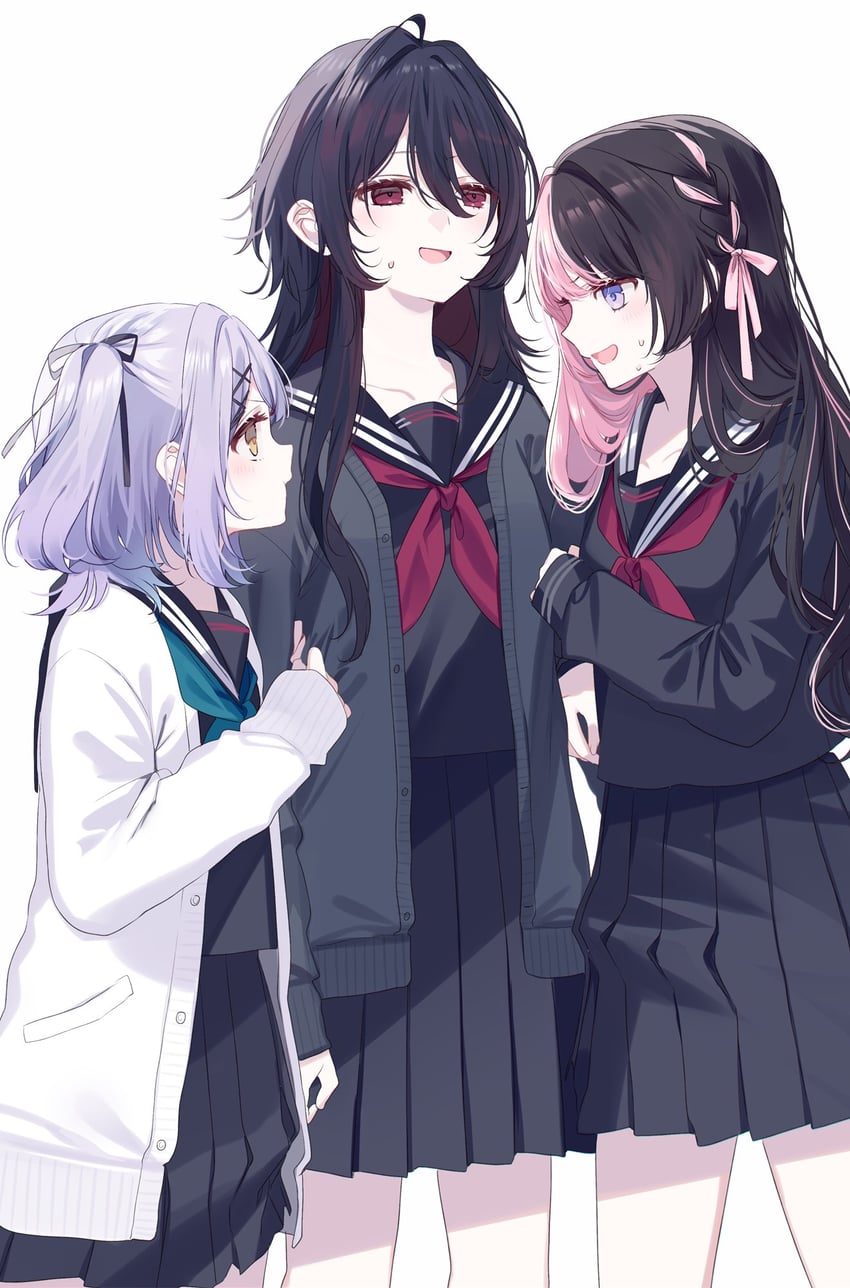 tachibana hinano, shinomiya runa, and kisaragi ren (vspo! and 1 more) drawn by misumi_(macaroni)