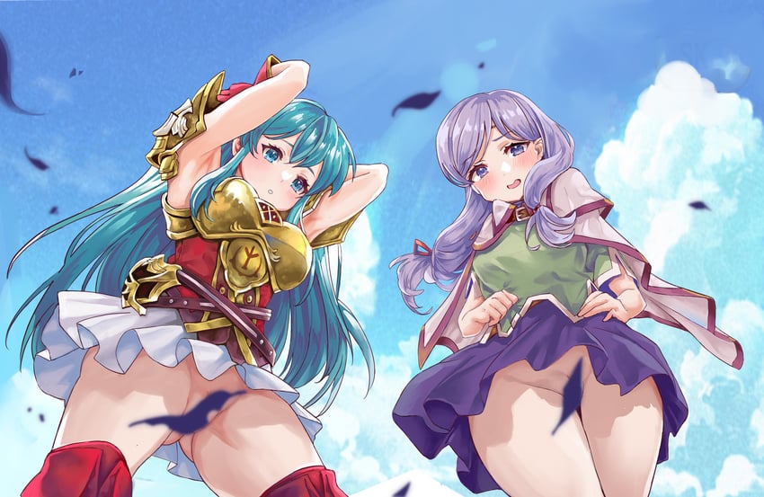 eirika and ilyana (fire emblem and 2 more) drawn by ru_roiroiro