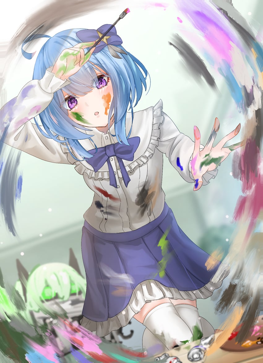 griseo and klein (honkai and 1 more) drawn by nagonako