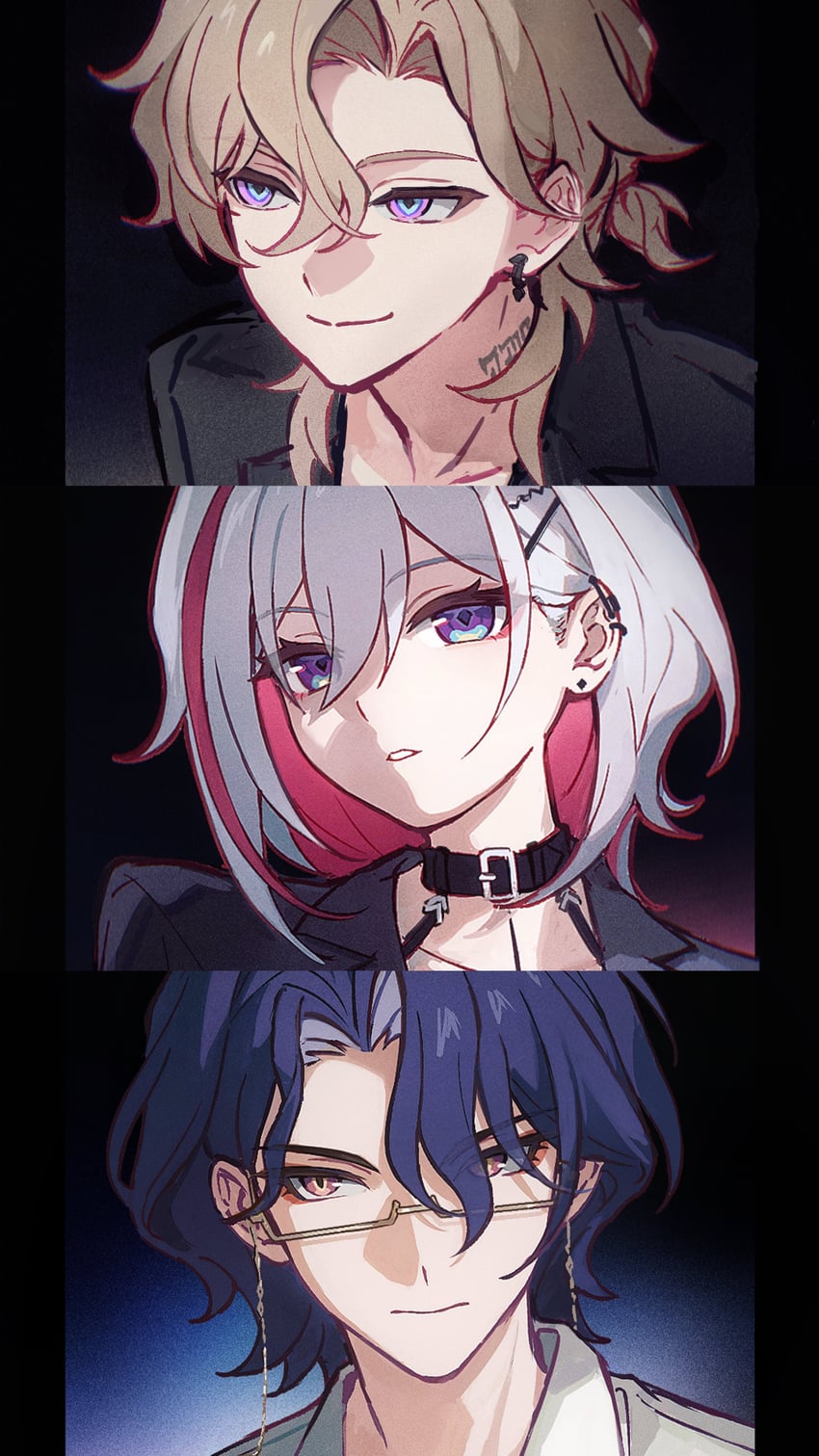 aventurine, dr. ratio, and topaz (honkai and 1 more) drawn by indigopp