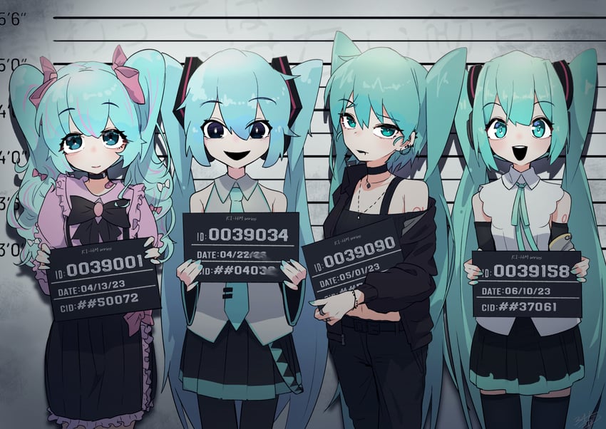 hatsune miku (vocaloid and 1 more) drawn by kinosuke_(pattaba)