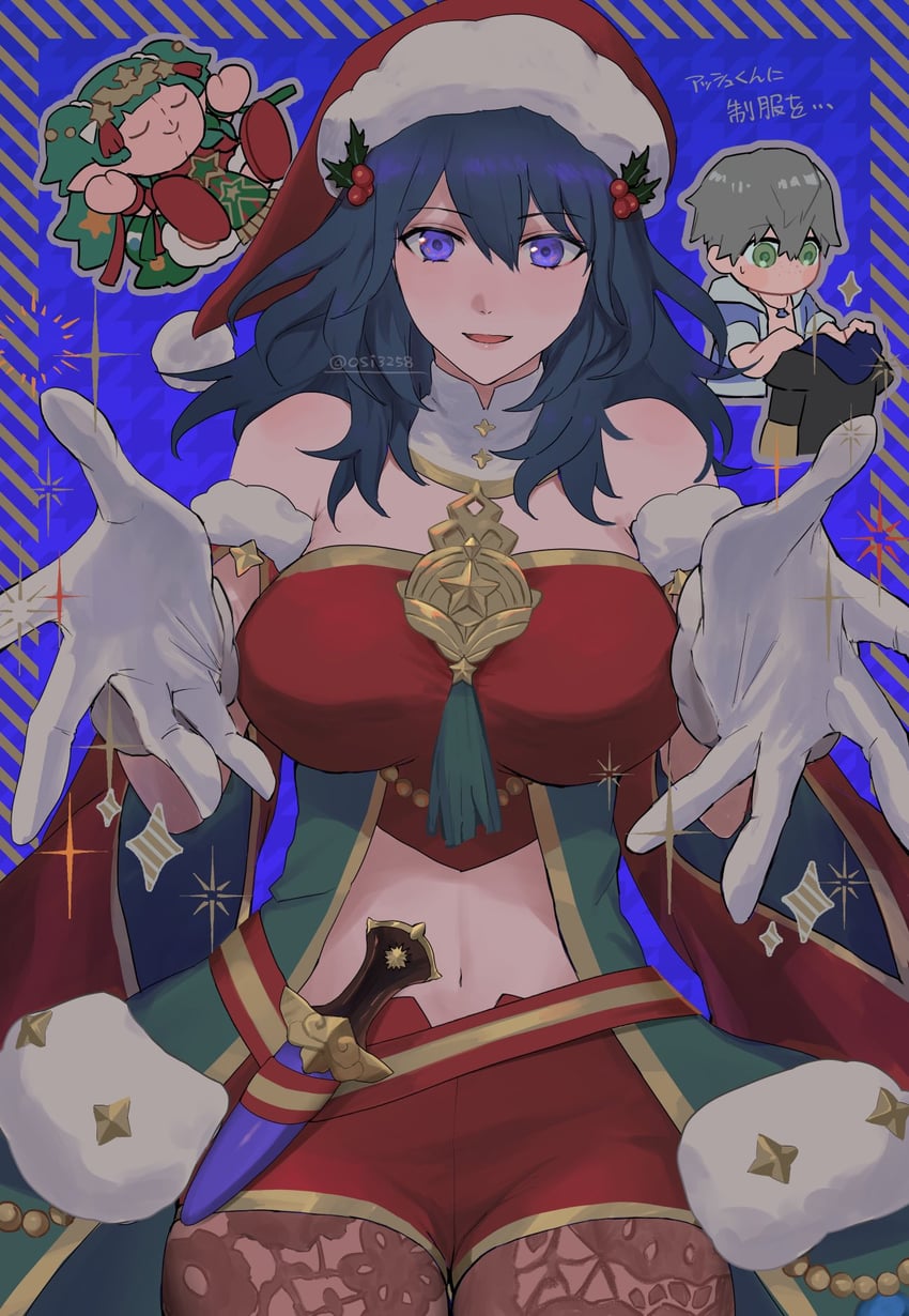female byleth, sothis, and ashe ubert (fire emblem and 2 more) drawn by ushiomi