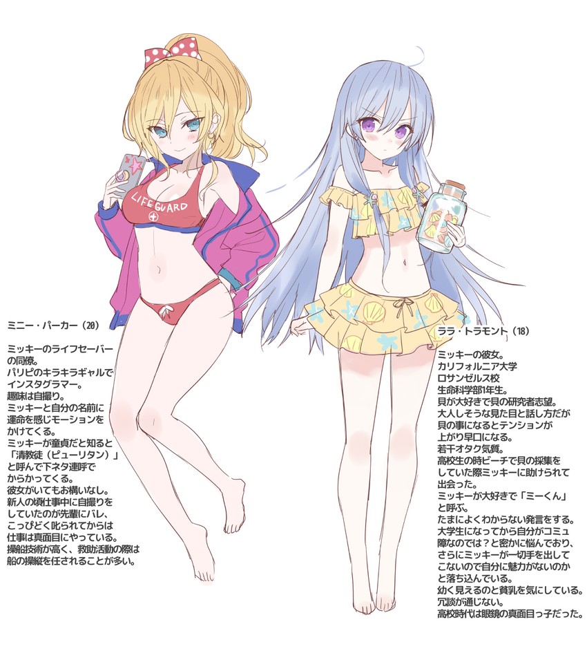 lala tramont and minnie parker (original) drawn by yuuki_rika