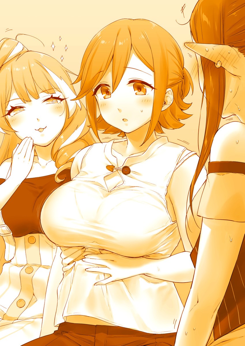 mikumo guynemer, kaname buccaneer, and mirage farina jenius (macross and 1 more) drawn by sasanoneko
