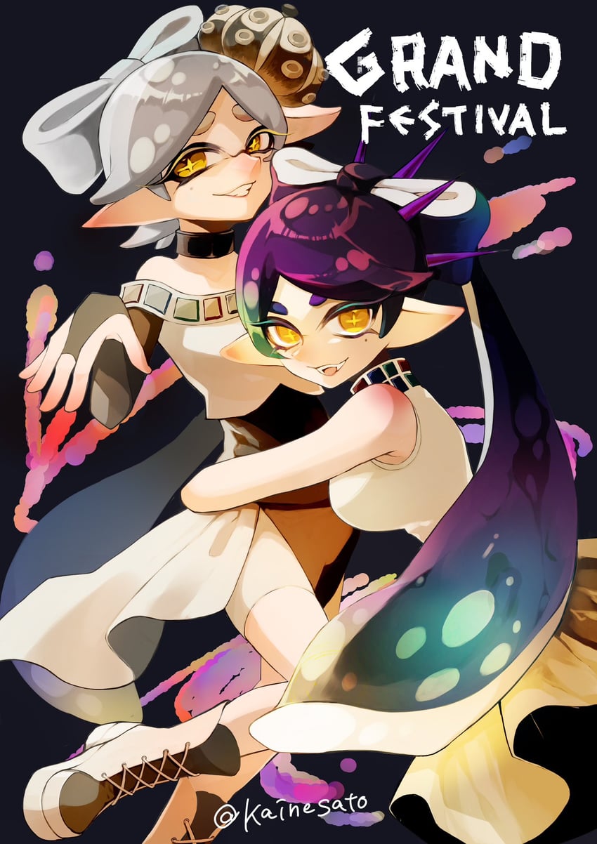 callie and marie (splatoon and 1 more) drawn by kainesato