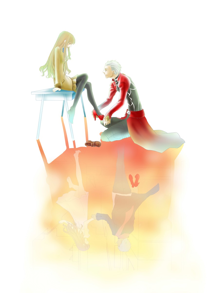 archer and kishinami hakuno (fate and 1 more) drawn by hamamori_33