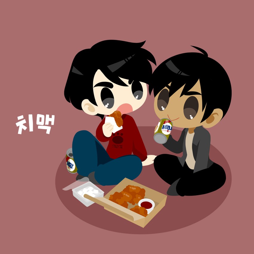 phichit chulanont and lee seung-gil (yuri!!! on ice) drawn by kaorin_minogue