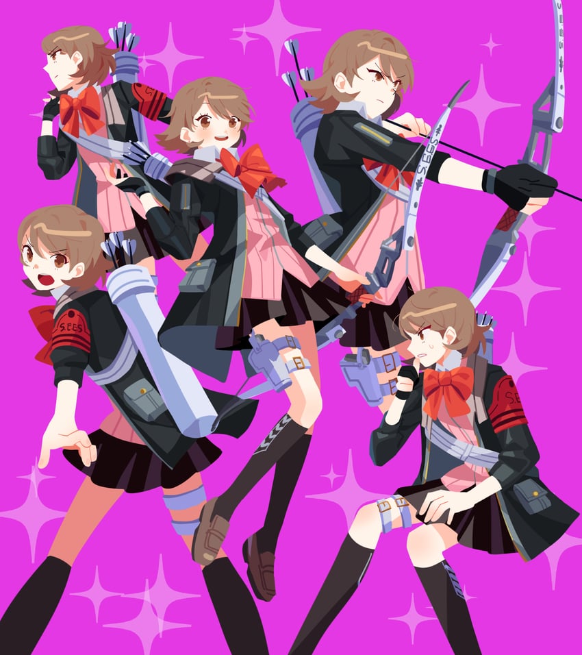 takeba yukari (persona and 2 more) drawn by yomyompi