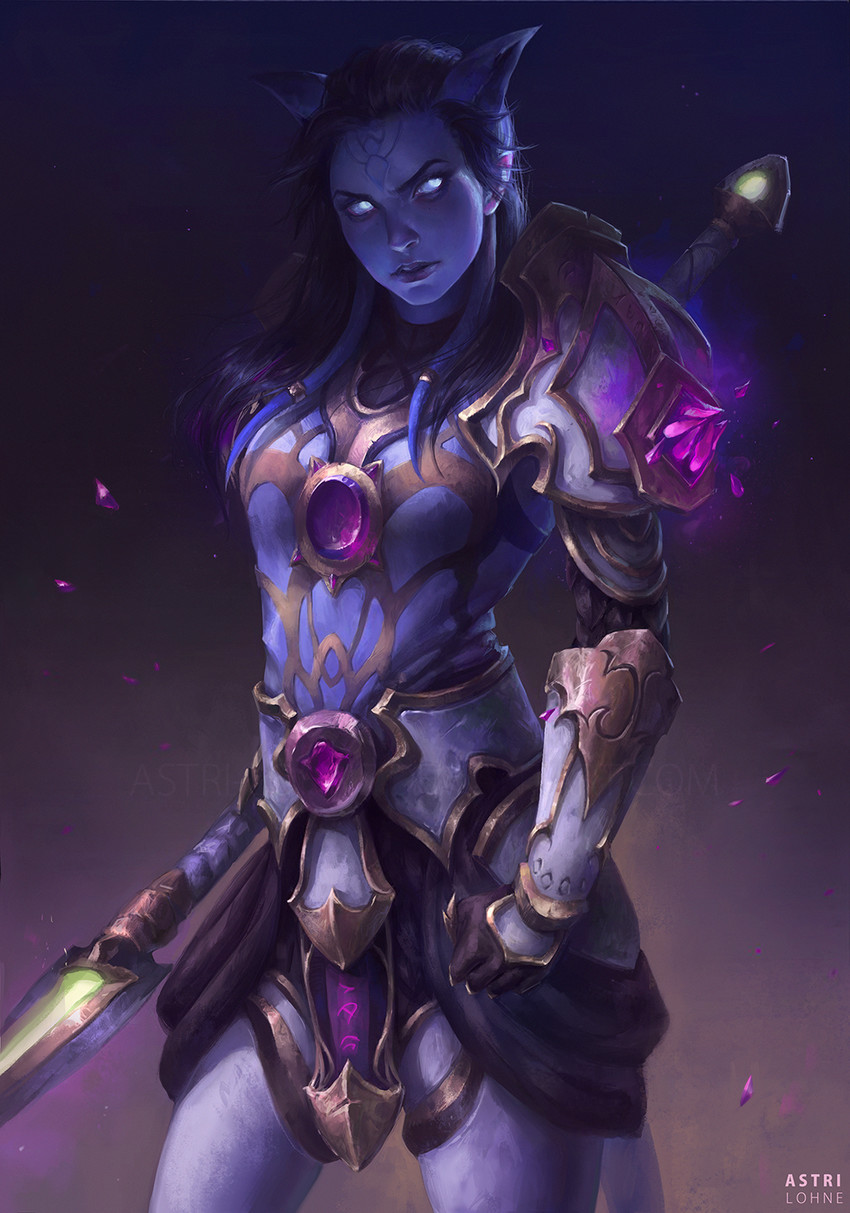 player character and paladin (warcraft and 1 more) drawn by astri_lohne_sjursen