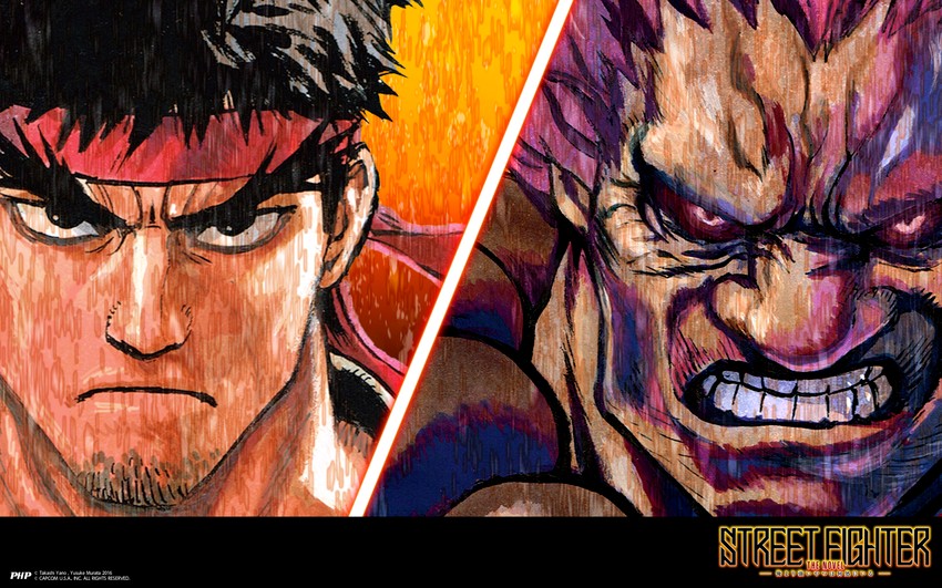 ryu and akuma (street fighter and 1 more) drawn by murata_yuusuke