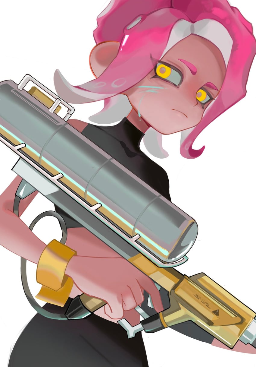 octoling player character, octoling girl, and agent 8 (splatoon and 2 more) drawn by feiguasang