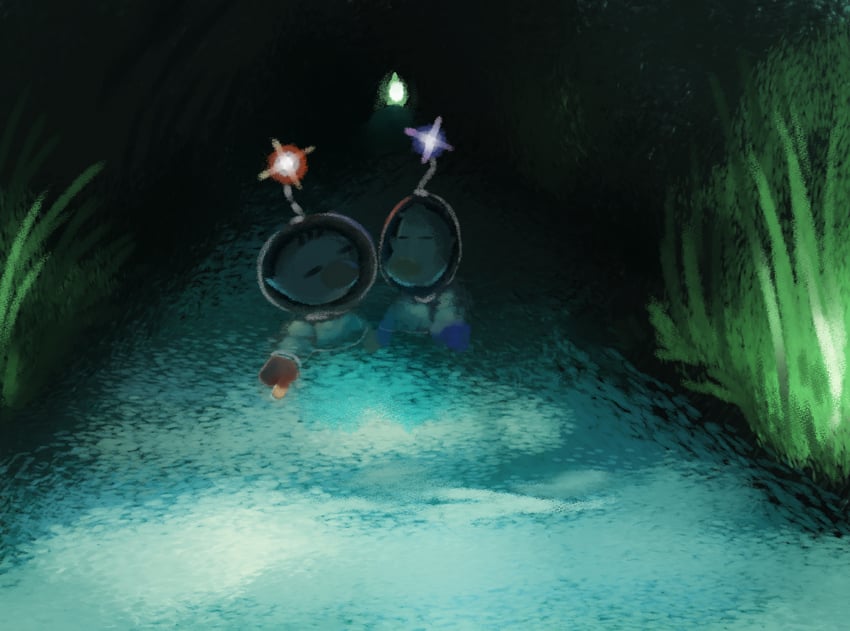 olimar and louie (pikmin) drawn by iat-418