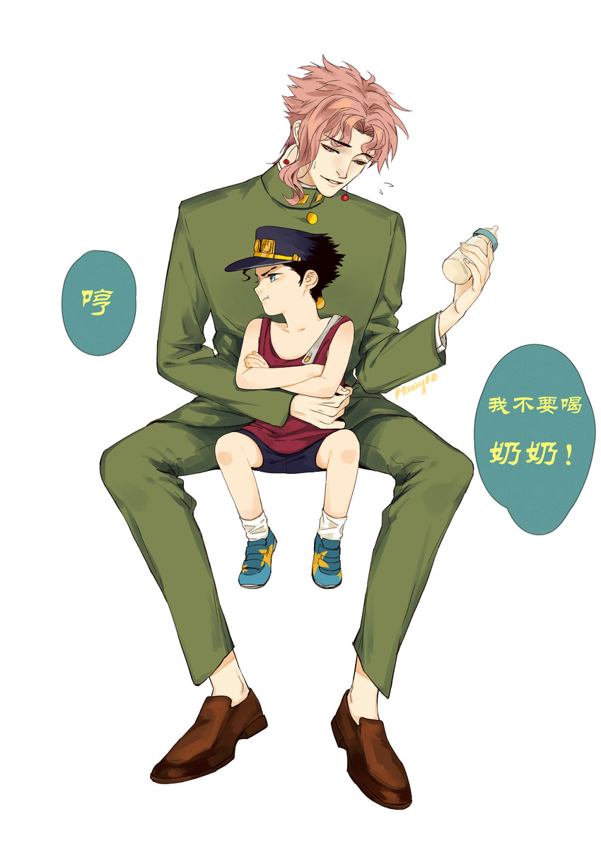 kujo jotaro and kakyoin noriaki (jojo no kimyou na bouken and 1 more) drawn by guanaqiu