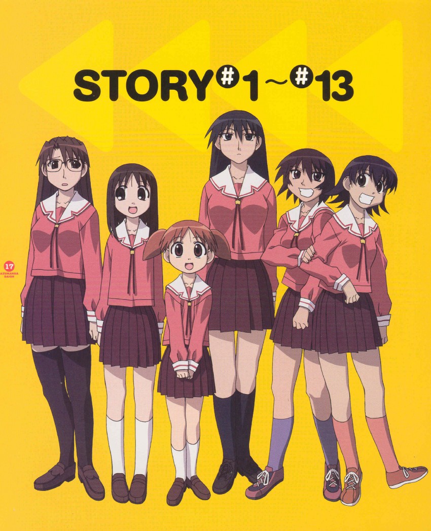 kasuga ayumu, mihama chiyo, sakaki, takino tomo, kagura, and 1 more (azumanga daioh)