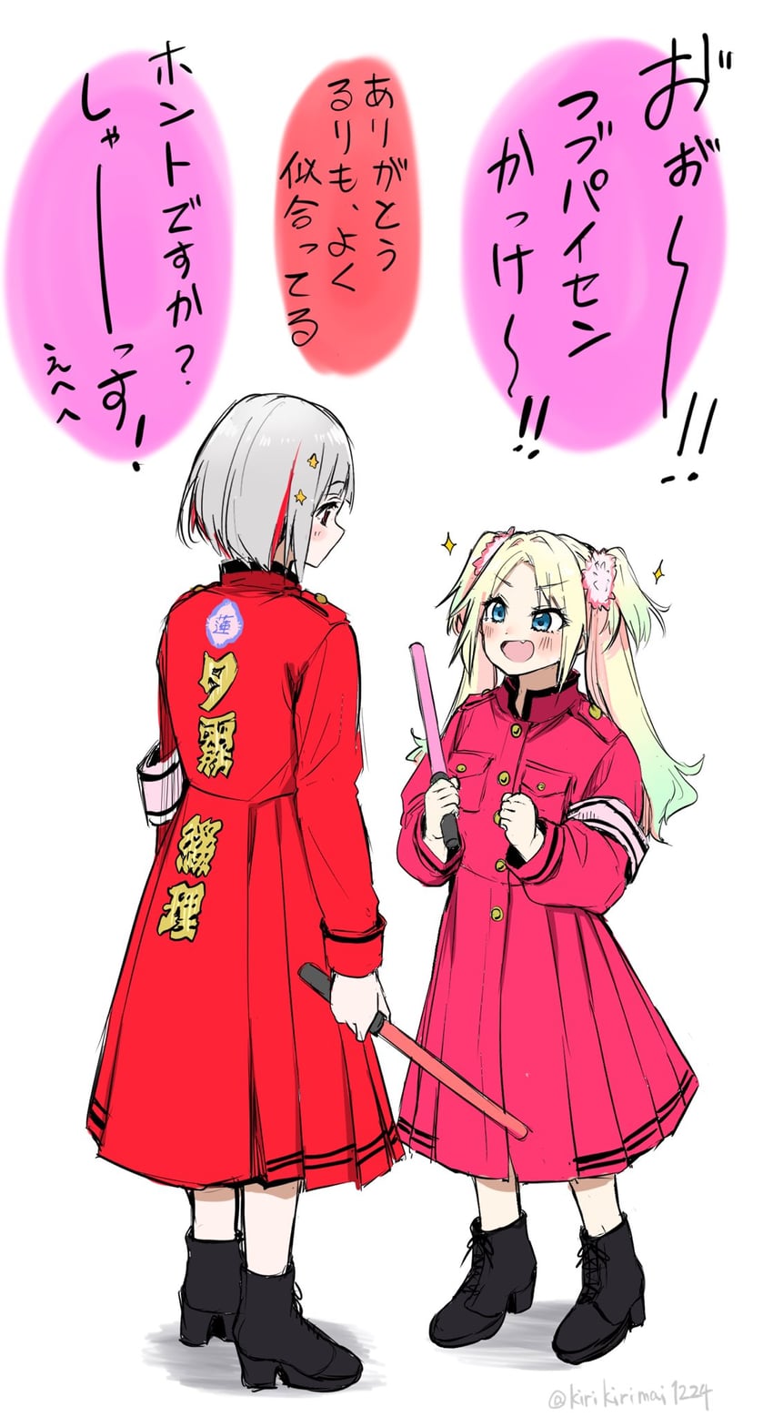yugiri tsuzuri and osawa rurino (love live! and 1 more) drawn by kirikirimai_(kkm)
