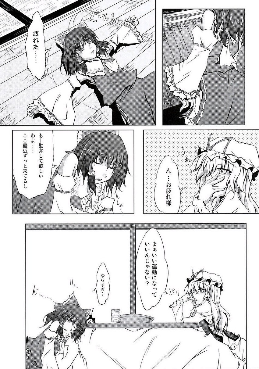 hakurei reimu and yakumo yukari (touhou) drawn by amano_chiharu
