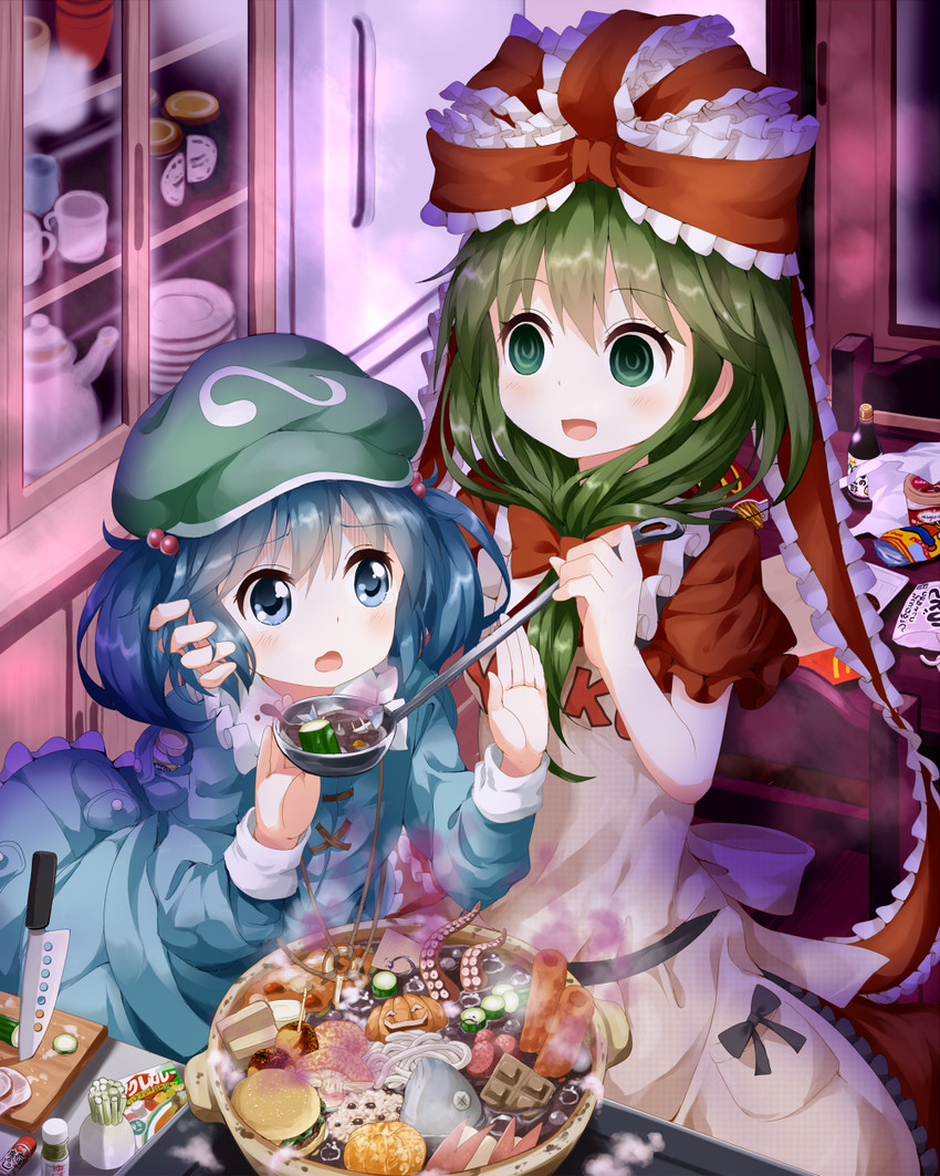 kawashiro nitori and kagiyama hina (touhou) drawn by ruu_(tksymkw)