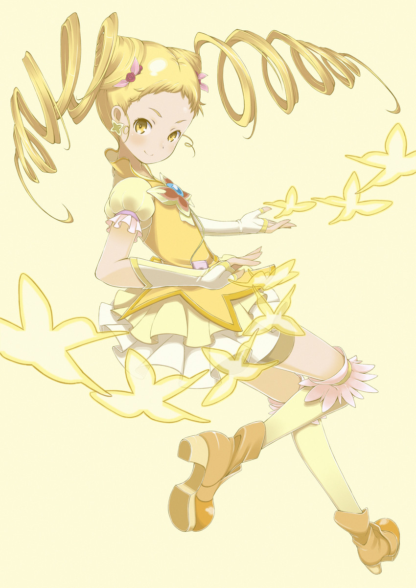 kasugano urara and cure lemonade (precure and 2 more) drawn by galaxea