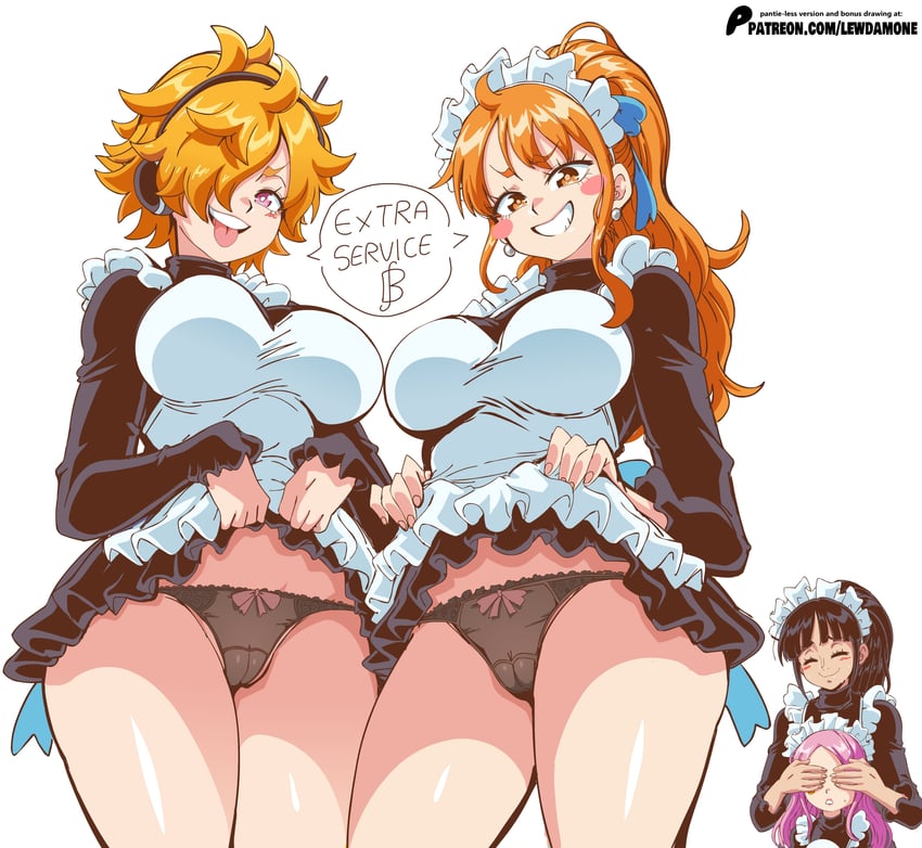 nami, nico robin, jewelry bonney, and vegapunk lilith (one piece) drawn by lewdamone