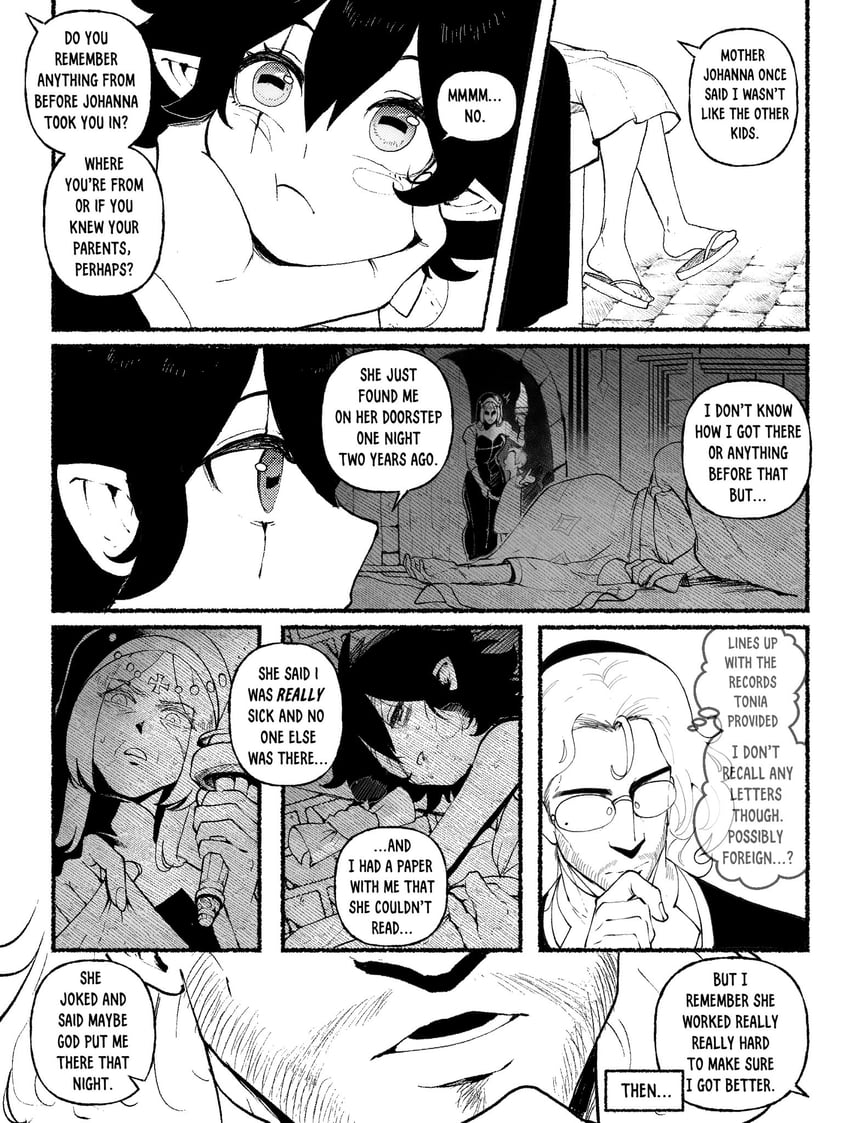 sister almonde, mikhail, claudius, and mother johanna (original and 1 more) drawn by nyantcha