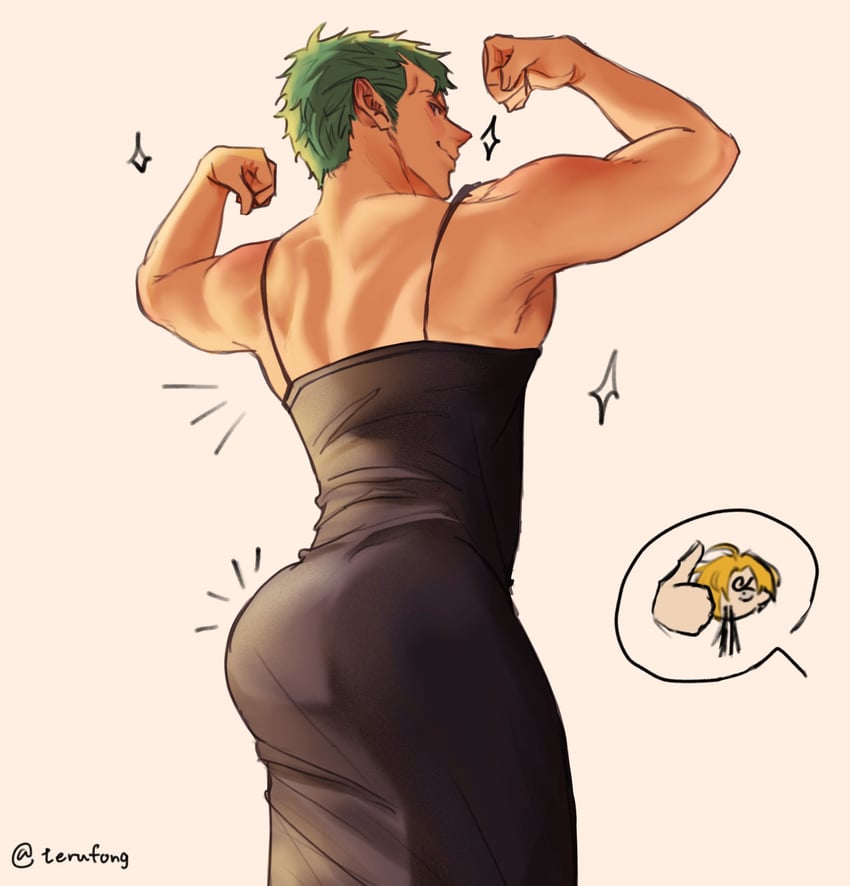 roronoa zoro and sanji (one piece) drawn by terufong