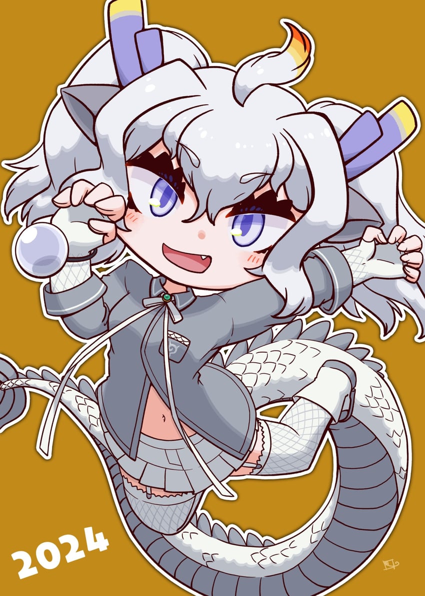 white dragon (kemono friends and 1 more) drawn by mugise_hitsuji