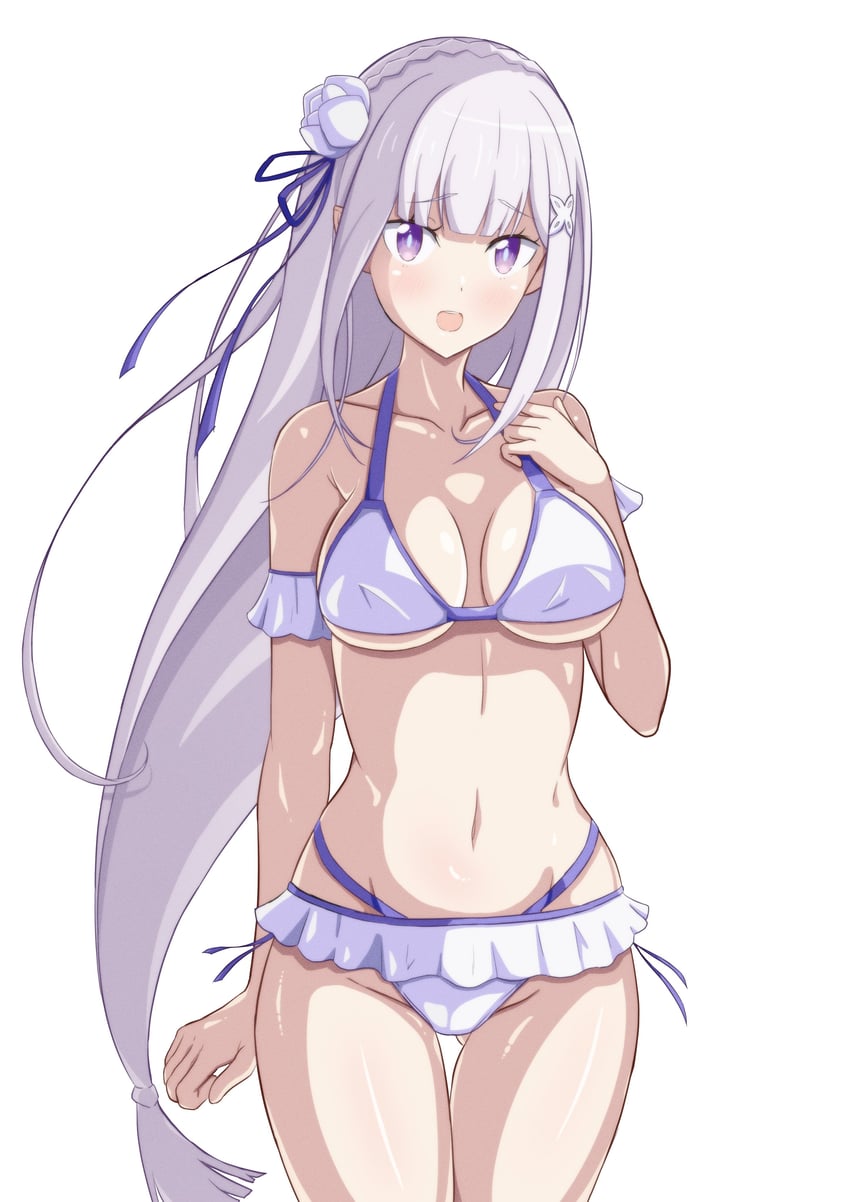 emilia (re:zero kara hajimeru isekai seikatsu) drawn by kakukakusan