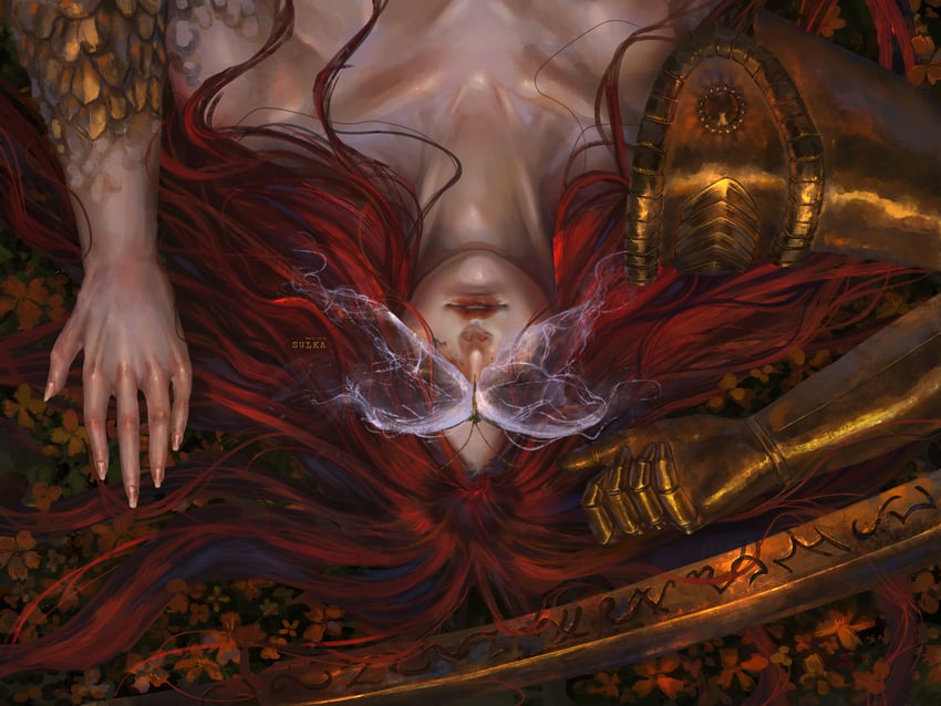 malenia blade of miquella and malenia goddess of rot (elden ring) drawn by sulka_art