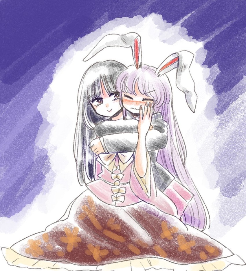 reisen udongein inaba and houraisan kaguya (touhou) drawn by komaku_juushoku