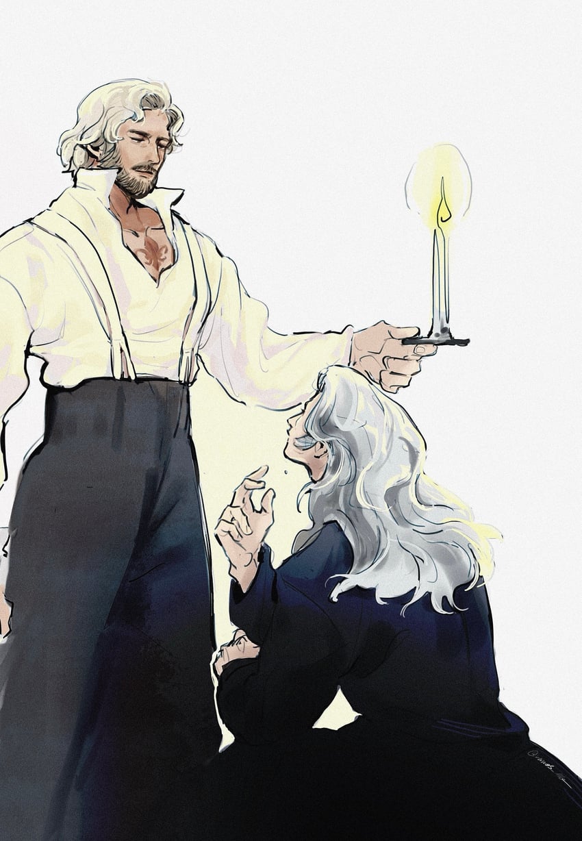 javert and jean valjean (les miserables) drawn by vamos_mk