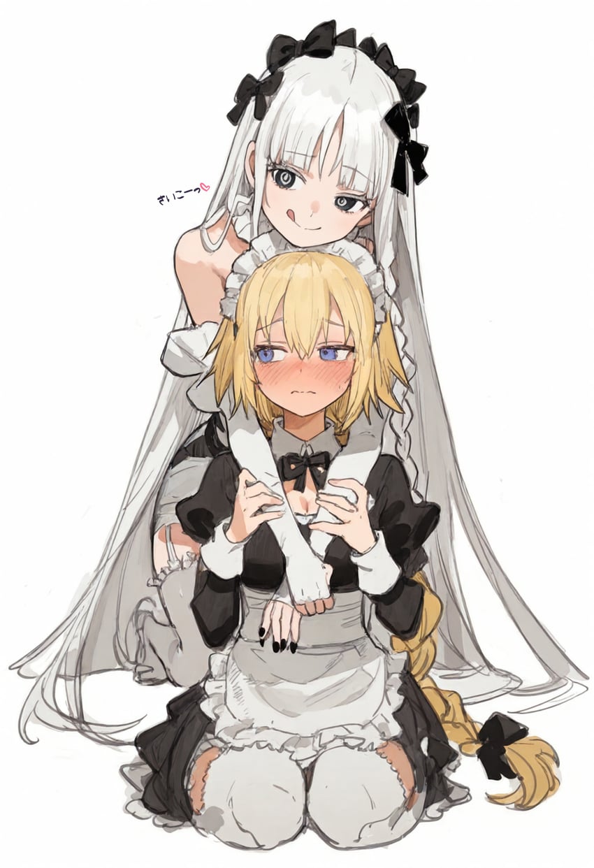 jeanne d'arc and francesca prelati (fate and 2 more) drawn by drowsy_sheep