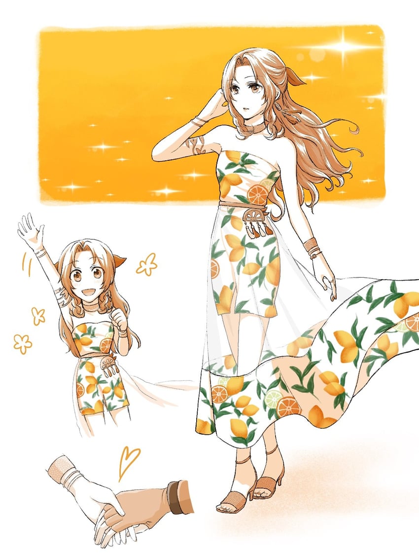 cloud strife and aerith gainsborough (final fantasy and 2 more) drawn by kaeru_game2