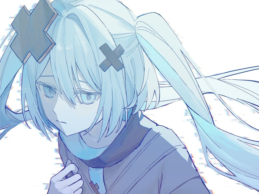 hatsune miku and batsu miku (vocaloid and 2 more) drawn by wm_q