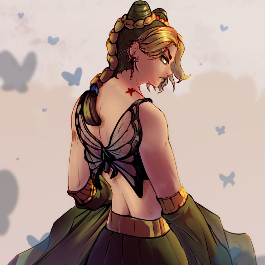 kujo jolyne (jojo no kimyou na bouken and 1 more) drawn by artigor