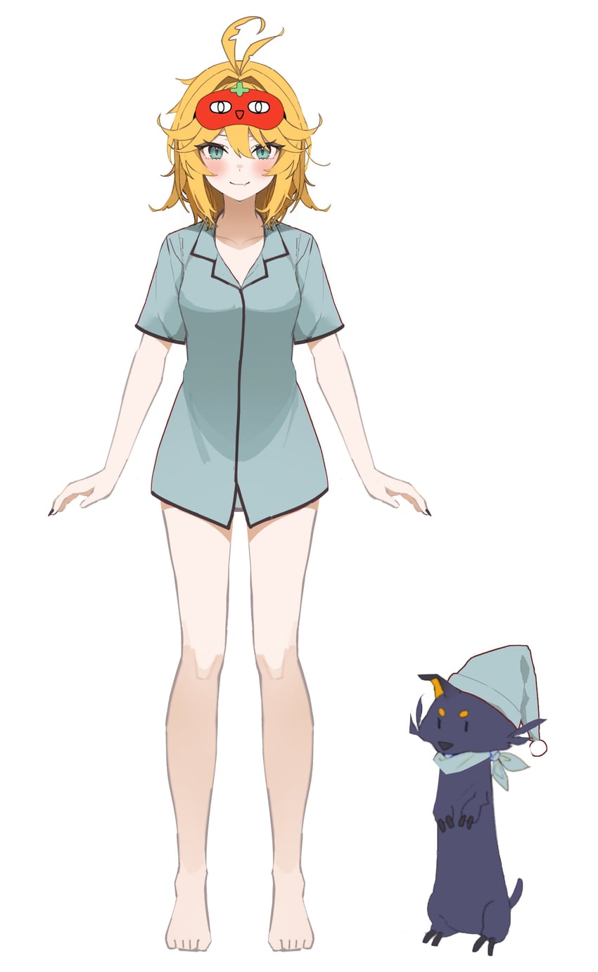 dokibird and doki amber doge (indie virtual youtuber) drawn by tamago_nezumi