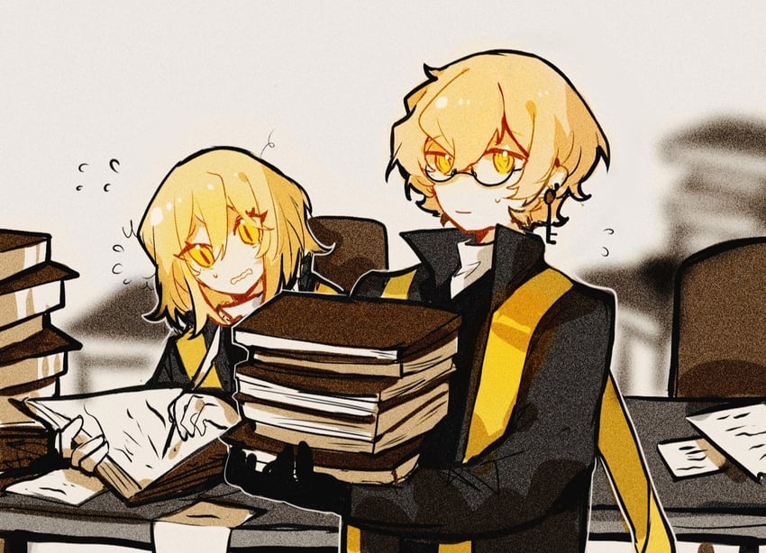 don quixote and sinclair (project moon and 1 more) drawn by aislan