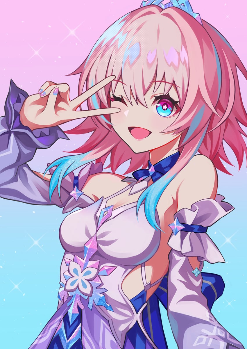march 7th (honkai and 1 more) drawn by kurenairan77