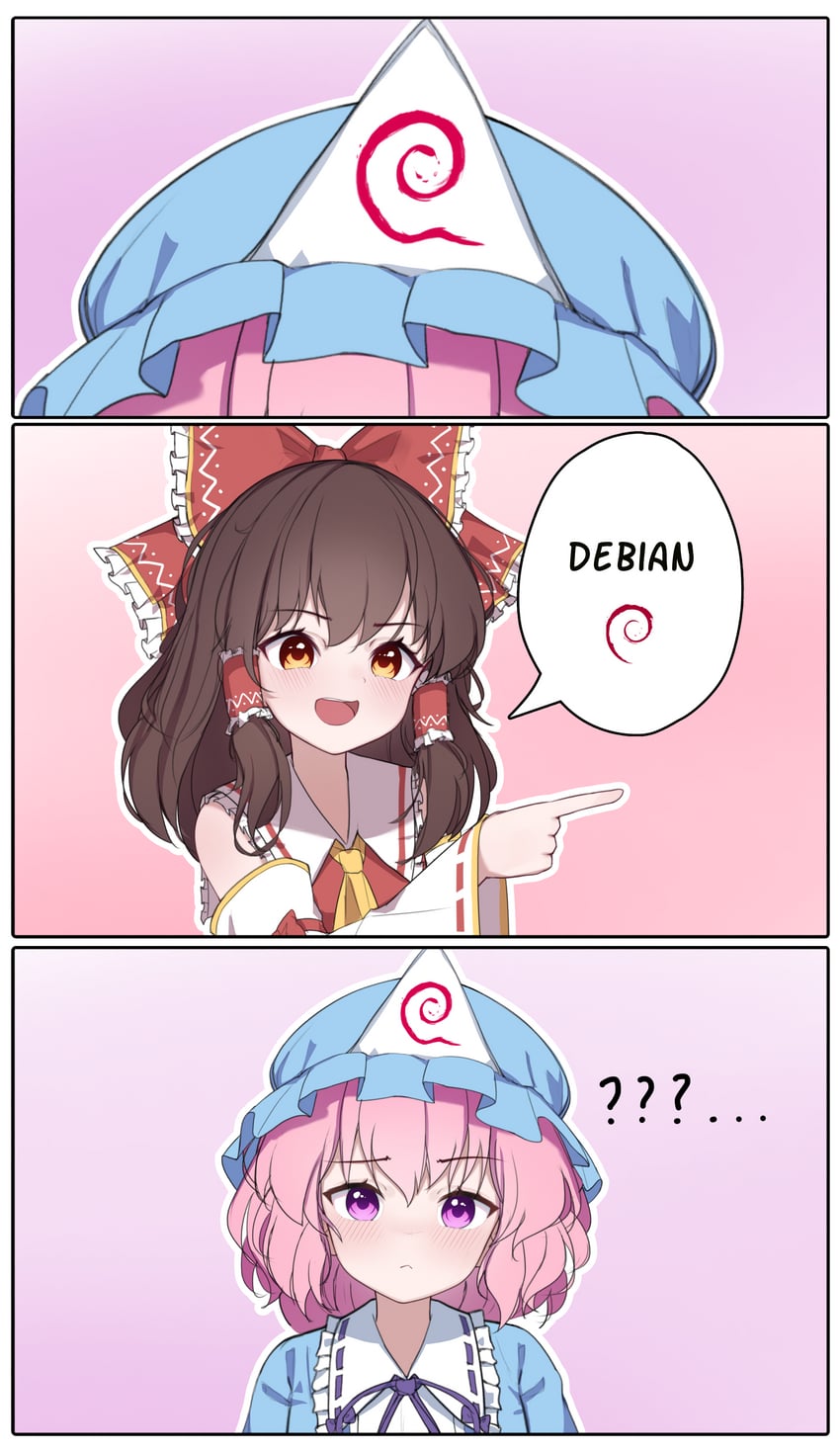 hakurei reimu and saigyouji yuyuko (touhou and 2 more) drawn by raviolimavioli
