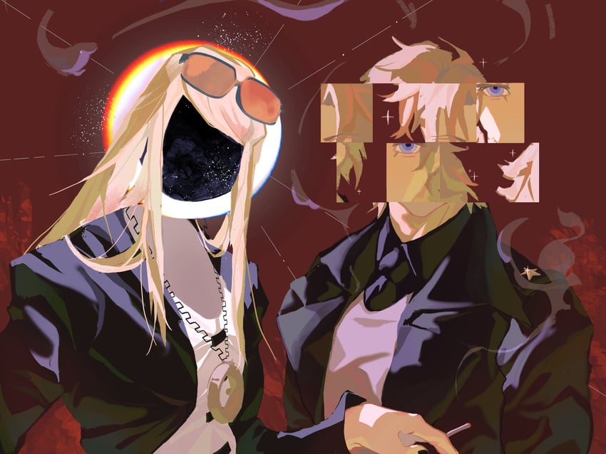 tezcatlipoca and daybit sem void (fate and 1 more) drawn by hungrycookies1