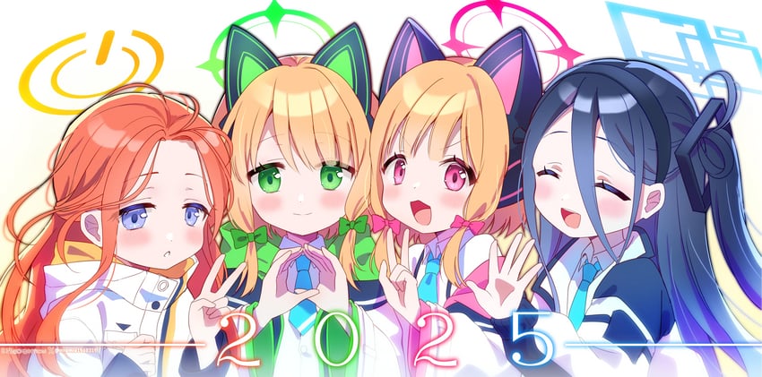 aris, momoi, midori, and yuzu (blue archive) drawn by miomio1568315