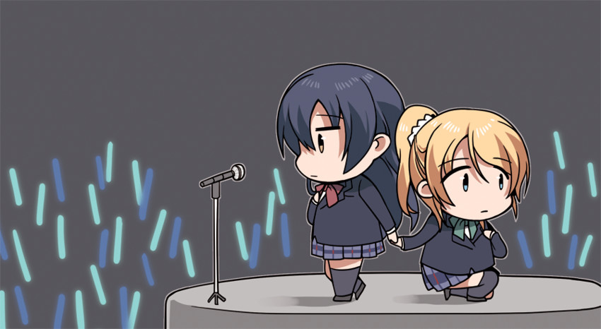 sonoda umi and ayase eli (love live! and 1 more) drawn by clipe